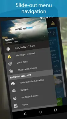 Weatherzone android App screenshot 1